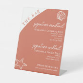 Signature Drinks Menu Editable Beach Bar Template Sockelschild (Vorderseite)