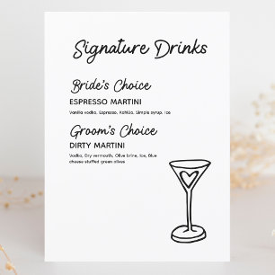 Signature Drinks Modernes Minimalistisches Hochzei