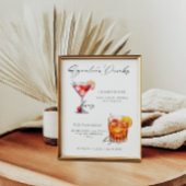 Signature Drinks Modernes Schwarz-Weiß-Poster Poster