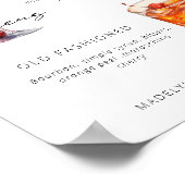 Signature Drinks Modernes Schwarz-Weiß-Poster Poster (Ecke)