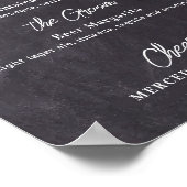 Signature Drinks Personalisierte rustikale Hochzei Poster (Ecke)