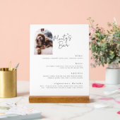 Signature Drinks Pet Bar Menu Akryllische Untersch Acrylschild (Hochzeit)