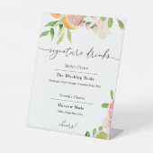 Signature Drinks Rosa Zitrusfrüchte Zeichen Sockelschild (Vorderseite)