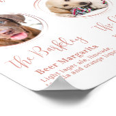 Signature Drinks Rose Gold 3 Foto Haustier Hochzei Poster (Ecke)