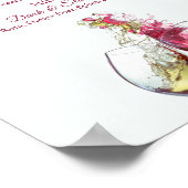 Signature Drinks Rot und Weiß Wein Tanz Hochzeit Poster (Ecke)