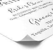 Signature Drinks signalisieren Elegant Blue Hydran Poster (Ecke)