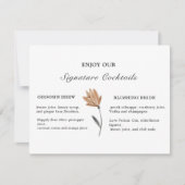 Signature Drinks Signature Blume Fantasy Template RSVP Karte (Vorderseite)