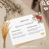 Signature Drinks Signature-Vorlage Begleitkarte