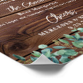 Signature Drinks String Lights Custom Wedding Bar Poster (Ecke)