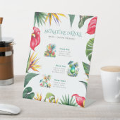 Signature Drinks Tropenoasen Blume Rahmen 2 Sockelschild (In SItu)