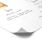 Signature Drinks Wedding Bar Sign Poster (Ecke)