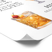 Signature Drinks Wedding Cocktail Menü Poster (Ecke)