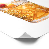 Signature Drinks Wedding Cocktail Menü Poster (Ecke)