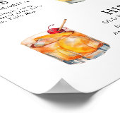 Signature Drinks Wedding Cocktail Menü Poster (Ecke)