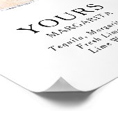 Signature Drinks Wedding Cocktail Menü Poster (Ecke)