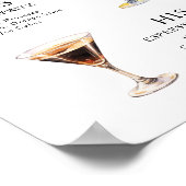 Signature Drinks Wedding Cocktail Menü Poster (Ecke)