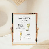 Signature Drinks Wedding Cocktail Menü Poster