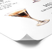 Signature Drinks Wedding Cocktail Menü Poster (Ecke)