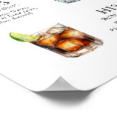 Signature Drinks Wedding Cocktail Menü Poster (Ecke)