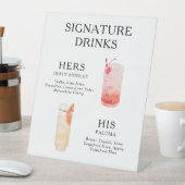 Signature Drinks Wedding Cocktail Menü Poster Sockelschild (In Situ)