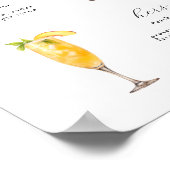 Signature Drinks Wedding Cocktails Poster (Ecke)
