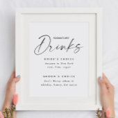 Signature Drinks Wedding Sign | Cocktailmenü Poster