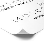 Signature Drinks Wedding Sign Poster (Ecke)