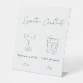 Signature Drinks Wedding Sign Sockelschild (Vorderseite)