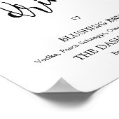 Signature Drinks Zeichen Hochzeitplakat Poster (Ecke)