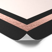 SIGNATURE Foto Rose Gold Pink Graduation Party Poster (Ecke)