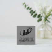 Signature-Führungskraft | Boss Quadratische Visitenkarte (Stehend Vorderseite)