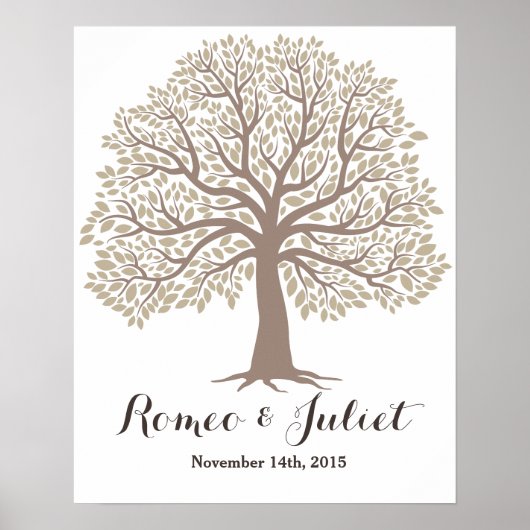 Signature Gästebuch - Big Oak Tree - Hochzeit (Vorne)