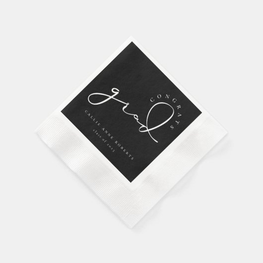 Signature Grad Script Napkins Serviette (Ecke)