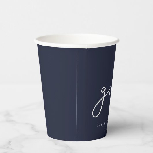 Signature Grad Script Paper Cups Pappbecher (Rechts)