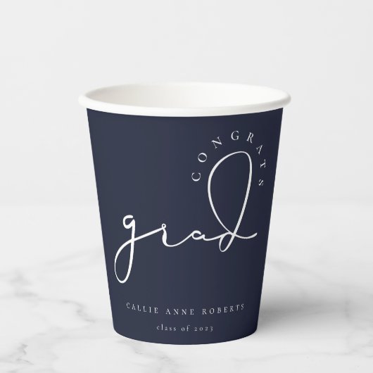 Signature Grad Script Paper Cups Pappbecher (Vorderseite)