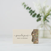 Signature Imitate Gold Glam Glitzer Beruflich Visitenkarte (Stehend Vorderseite)