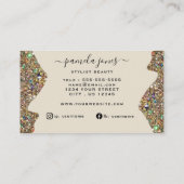 Signature Imitate Gold Glam Glitzer Beruflich Visitenkarte (Rückseite)
