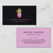 Signature Imitats Gold Ananas Business Card Visitenkarte (Vorne/Hinten)