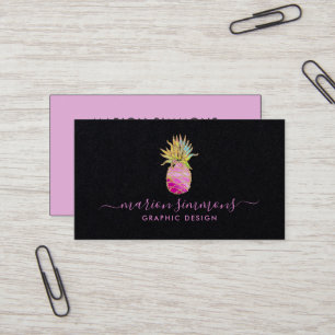 Signature Imitats Gold Ananas Business Card Visitenkarte