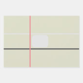 Signature-Karte für graublaue Beige Streifen Geschenkpapier Set (Vorderseite 3)