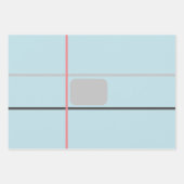 Signature-Karte für graublaue Beige Streifen Geschenkpapier Set (Vorderseite 2)