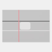 Signature-Karte für graublaue Beige Streifen Geschenkpapier Set (Vorderseite)