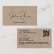 Signature Kraft Paper Style QR