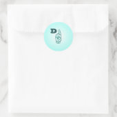 Signature Language Letter D Small Stickers von Jan (Tasche)