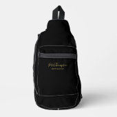 Signature-Merkkarte für Business Script Crossbody Bag (Vorderseite)