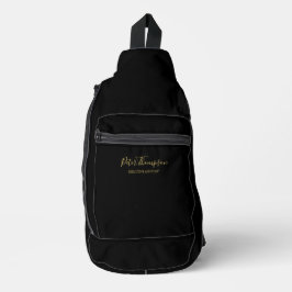 Signature-Merkkarte für Business Script Crossbody Bag