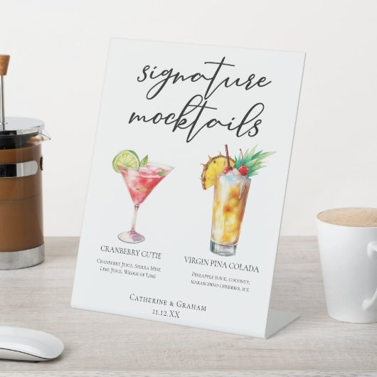 Signature Mocktails Cranberry Süsse Piña Colada Sockelschild (In SItu)