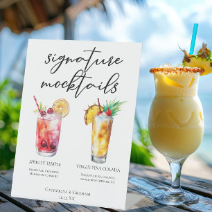 Signature Mocktails Shirley Temple Piña Colada Sockelschild