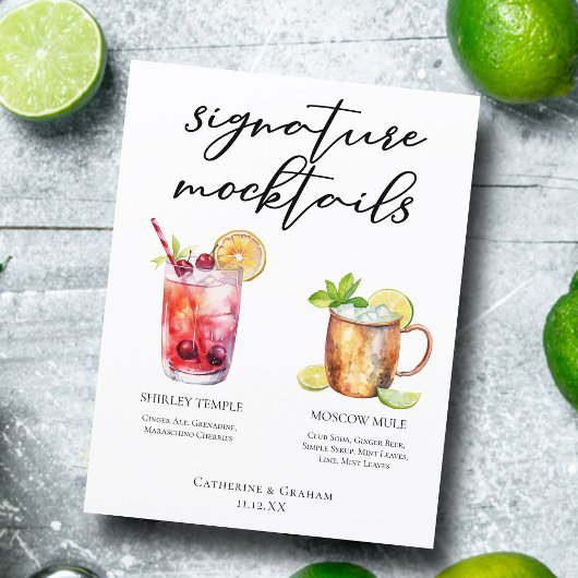 Signature-Mocktails Sommergetränke Hochzeitsmenü