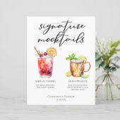 Signature-Mocktails Sommergetränke Hochzeitsmenü (Stehend Vorderseite)